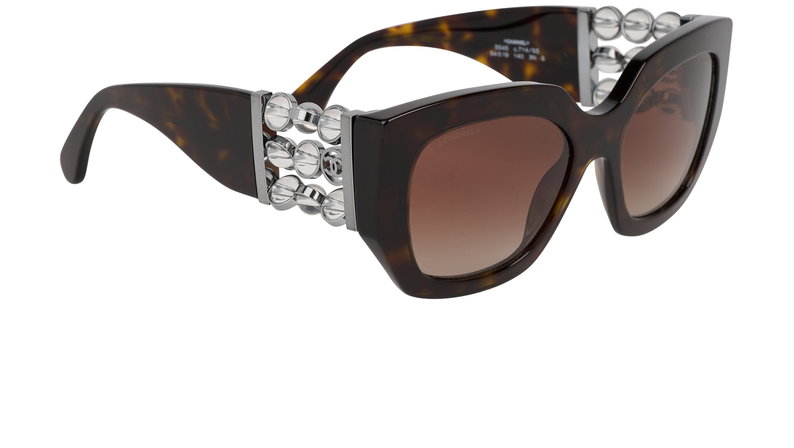 Chanel 5545 Butterfly Sunglasses, &pound;350, Accessories, Brown, Side view