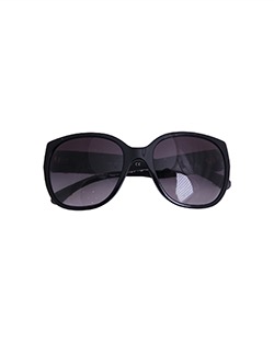 Chanel Tweed Cat Eye 5237 Sunglasses, Grey Gradient Lens, Black Frame