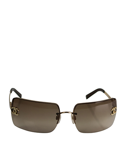 Chanel CC Crystal Embellished Sunglasses, front view