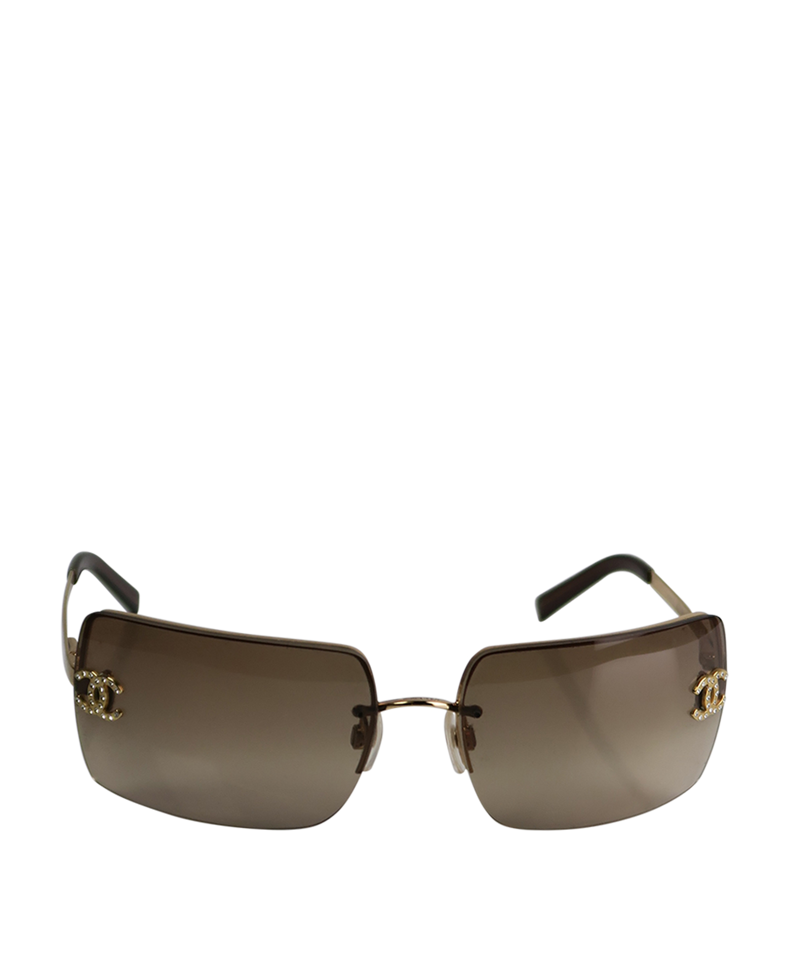 Chanel CC Crystal Embellished Sunglasses, Sunglasses - Designer Exchange