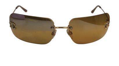 Chanel CC Diamante Rimless Sunglasses, front view