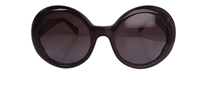 Chanel Thick Round Sunglasses, front view