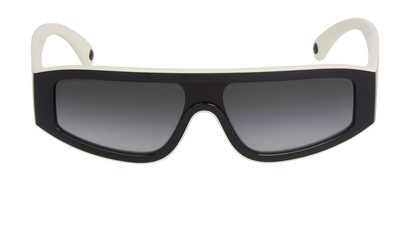 Chanel 6057 Shield Sunglasses, &pound;220, Accessories, Black/White, Front view