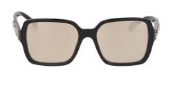 Chanel 5408 Square Mirrored Sunglasses, Acetate, Blk, MII, C, 2*