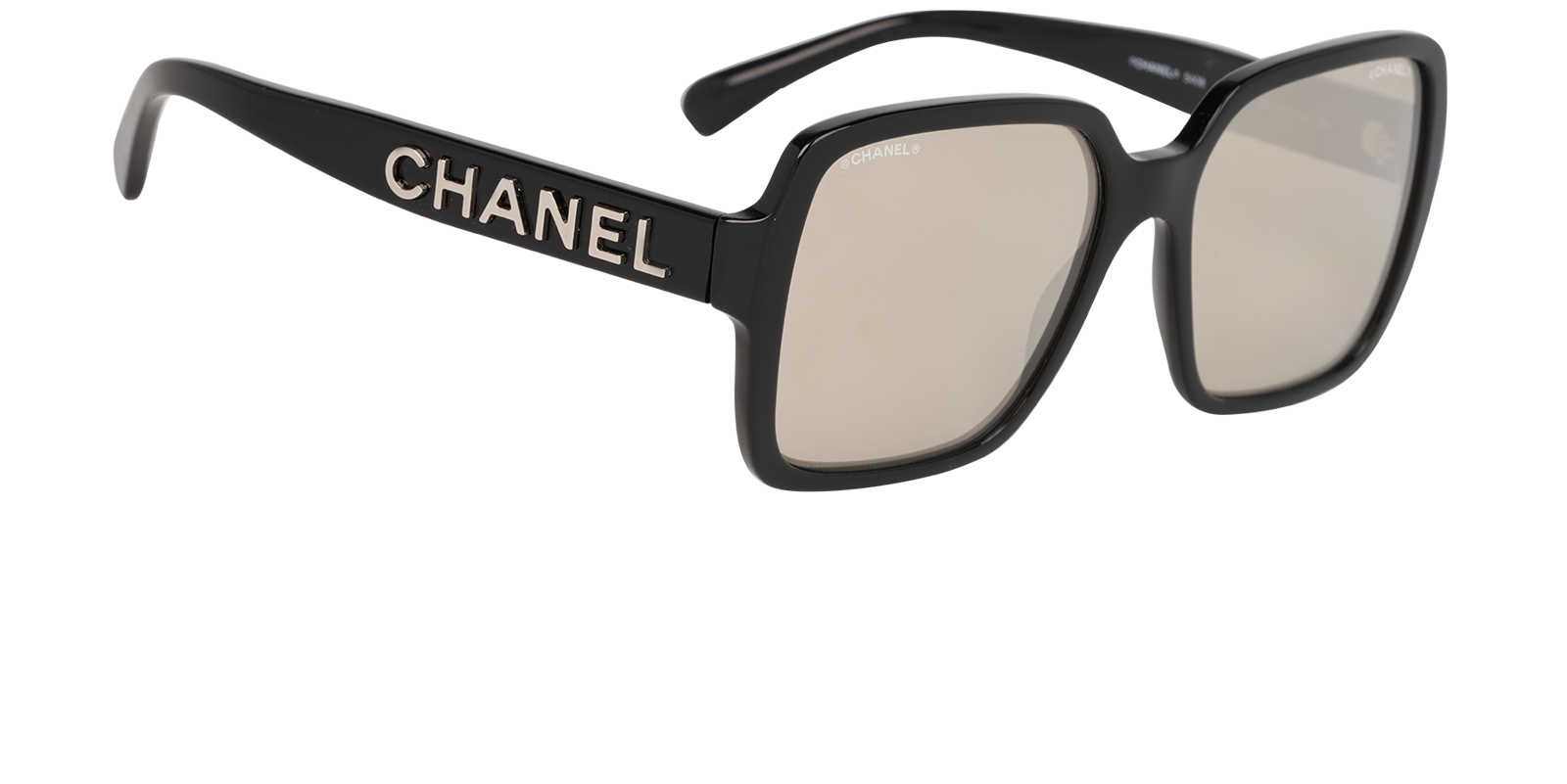 Chanel 5408 Square Mirrored Sunglasses, &pound;210, Accessories, Black, Side view