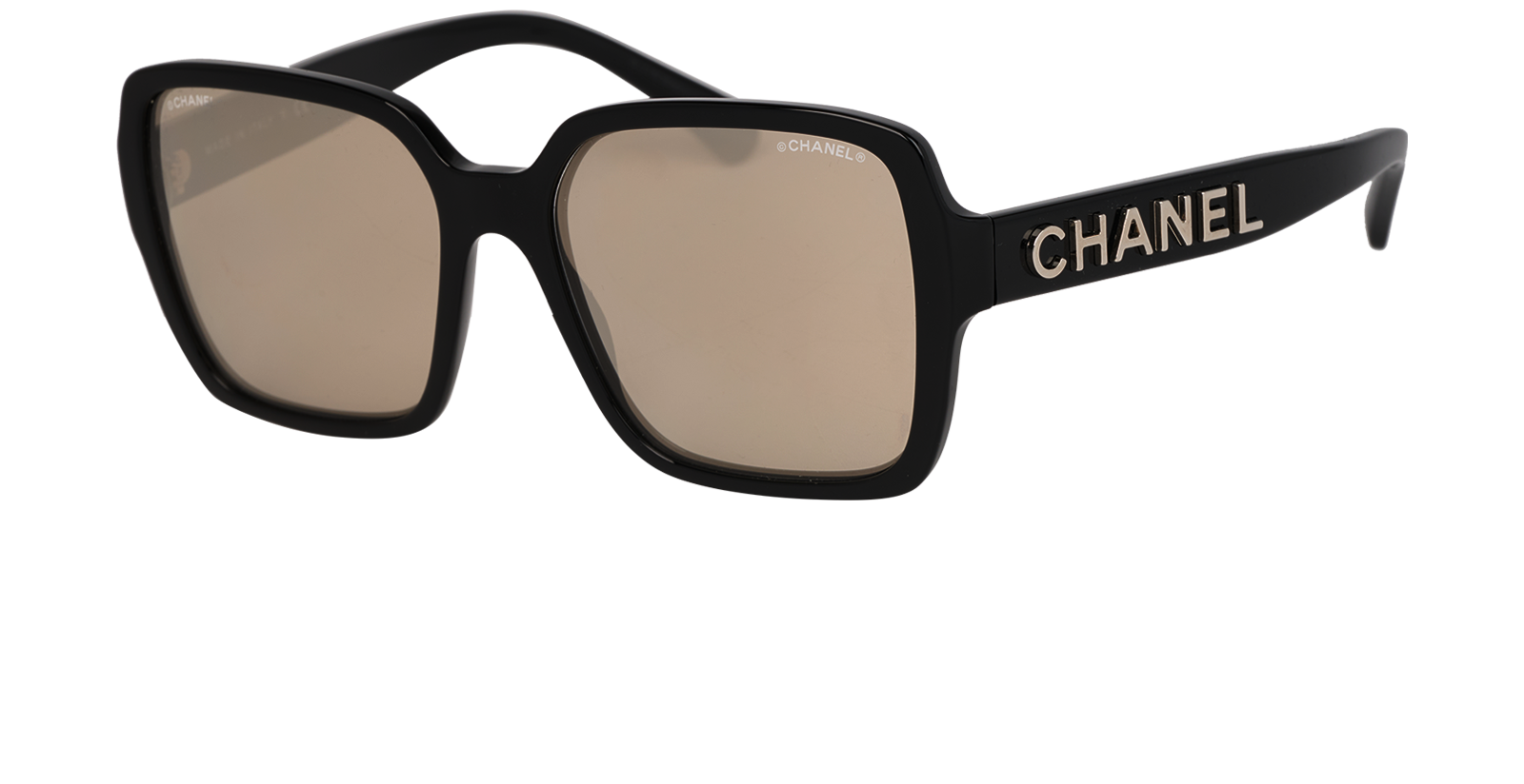 Chanel 5408 Square Mirrored Sunglasses, &pound;210, Accessories, Black, Bottom view