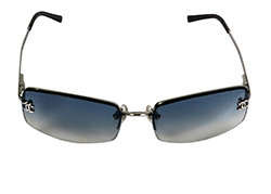 Rimless Sunglasses, Metal, Blue, 4093B, Case, 3*