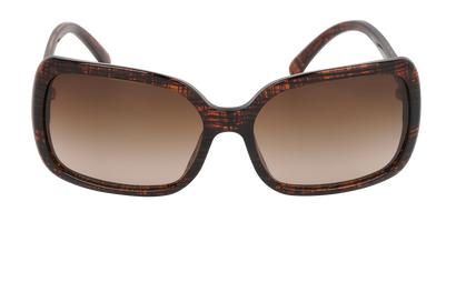 Chanel 5175 CC Square Sunglasses, &pound;190, Accessories, Brown, Front view