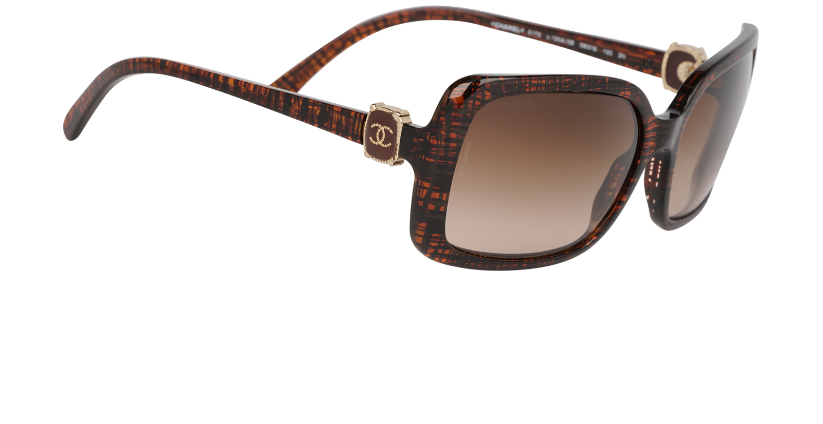 Chanel 5175 CC Square Sunglasses, &pound;190, Accessories, Brown, Side view