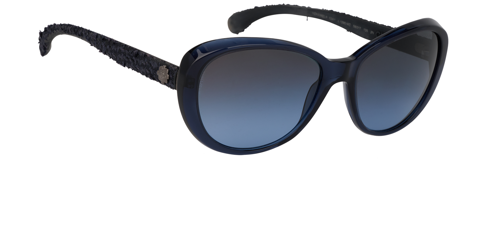 Chanel 5241 Tweed Suglasses, &pound;130, Accessories, Blue, Side view