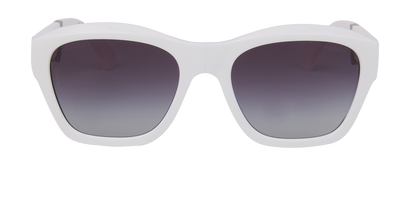 Chanel 6055-B Square Folding Sunglasses, &pound;250, Accessories, White, Front view