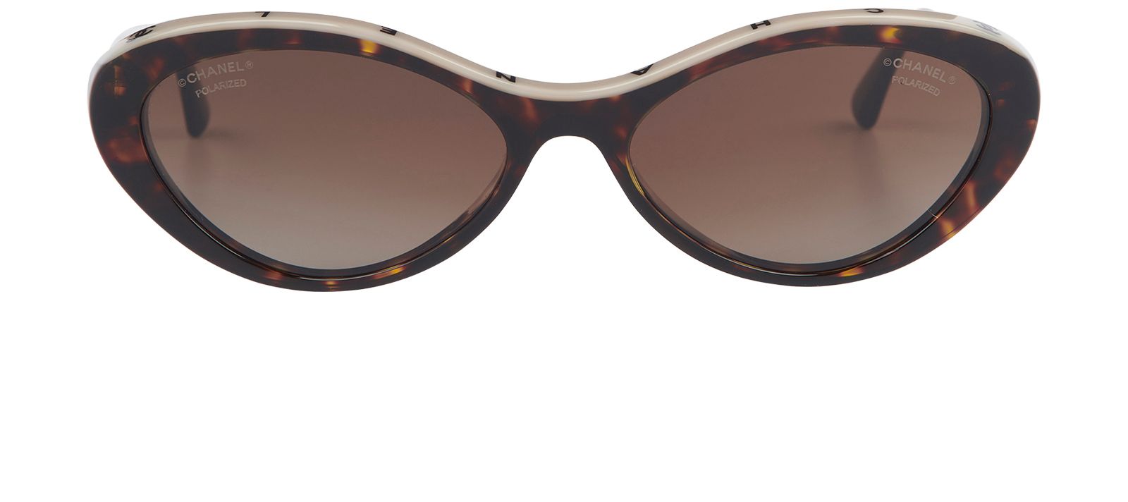 Chanel Black /Brown 5416 Cat-Eye Sunglasses