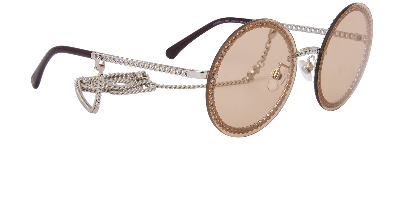 Chanel 4245 Circle Chain Sunglasses, &pound;295, Accessories, Silver, Side view