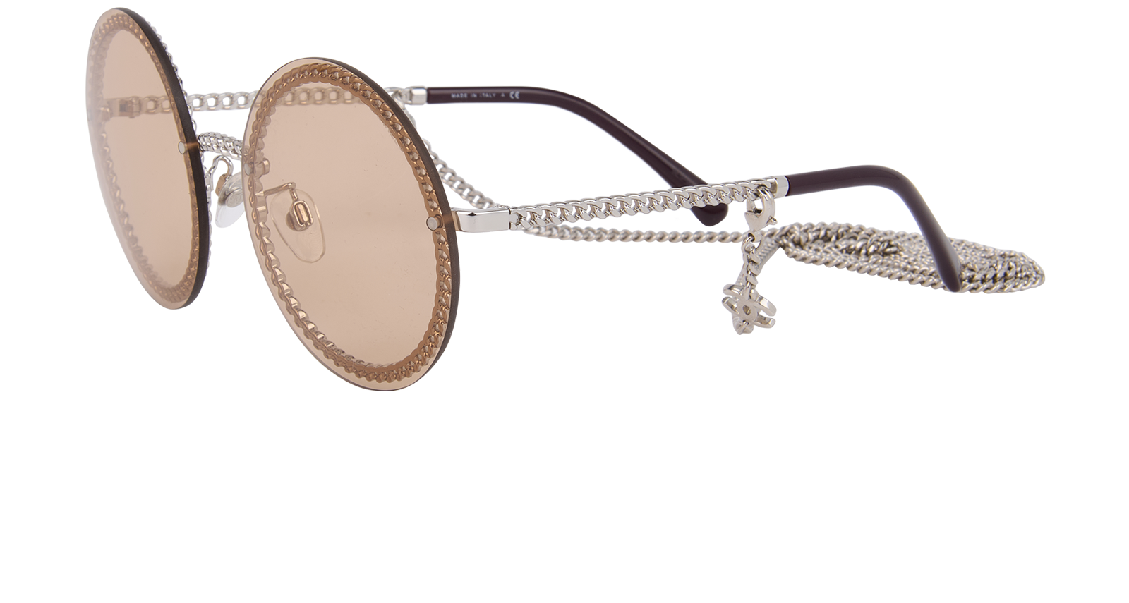 Chanel 4245 Circle Chain Sunglasses, &pound;295, Accessories, Silver, Bottom view