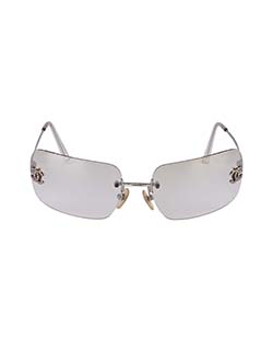 Chanel Clear Rimless Sunglasses with Crystal CC's – NN Officiel