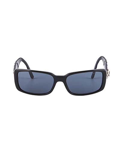 Chanel Black Rectangle Frame Glasses, front view