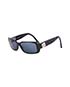 Chanel Black Rectangle Frame Glasses, bottom view