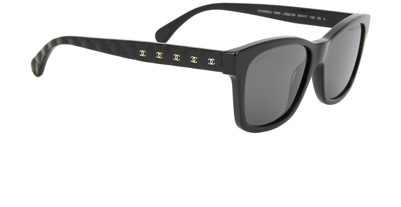 Chanel 5484 CC Logo Square Sunglasses, &pound;250, Accessories, Black, Side view