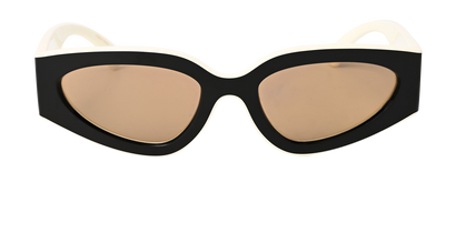Chanel 6056 CC Logo Sunglasses, &pound;275, Accessories, Black/Cream, Front view