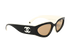 Chanel 6056 CC Logo Sunglasses, &pound;275, Accessories, Black/Cream, Side view