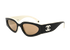 Chanel 6056 CC Logo Sunglasses, &pound;275, Accessories, Black/Cream, Bottom view