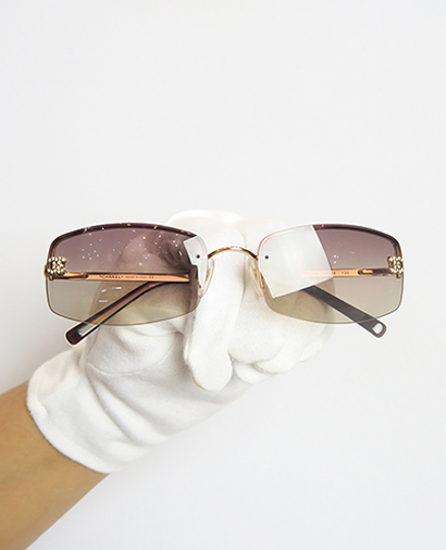 Chanel Crystal CC 4093-B Sunglasses, front view