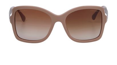 Chanel 5383 Square Tweed Sunglasses, &pound;190, Front view