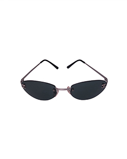 Chanel Vintage Rimless Sunglasses 4003, Green Lens, Metal Frames, Case+Box