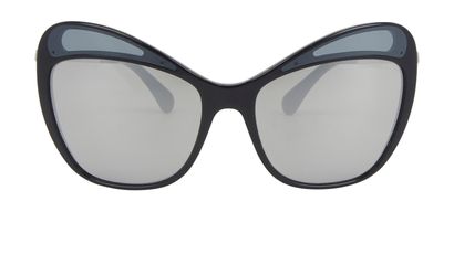 Chanel 5377 Cat-eye Sunglasses, &pound;120, Accessories, Black/Pink, Front view