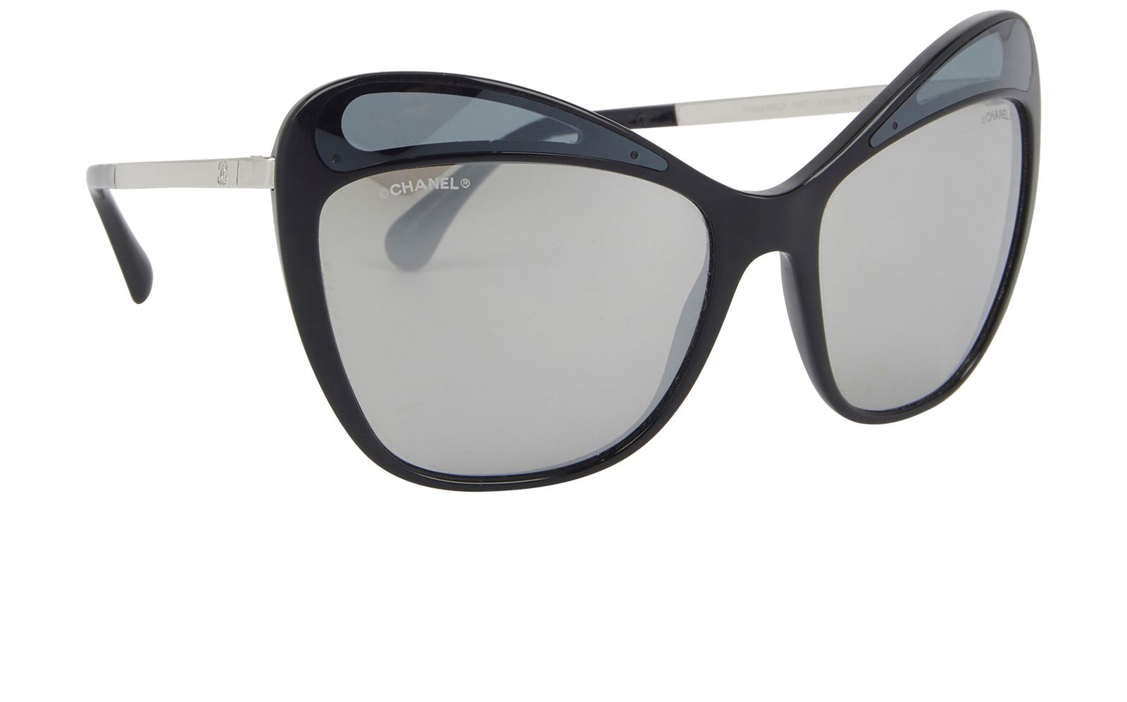 Chanel 5377 Cat-eye Sunglasses, &pound;120, Accessories, Black/Pink, Side view