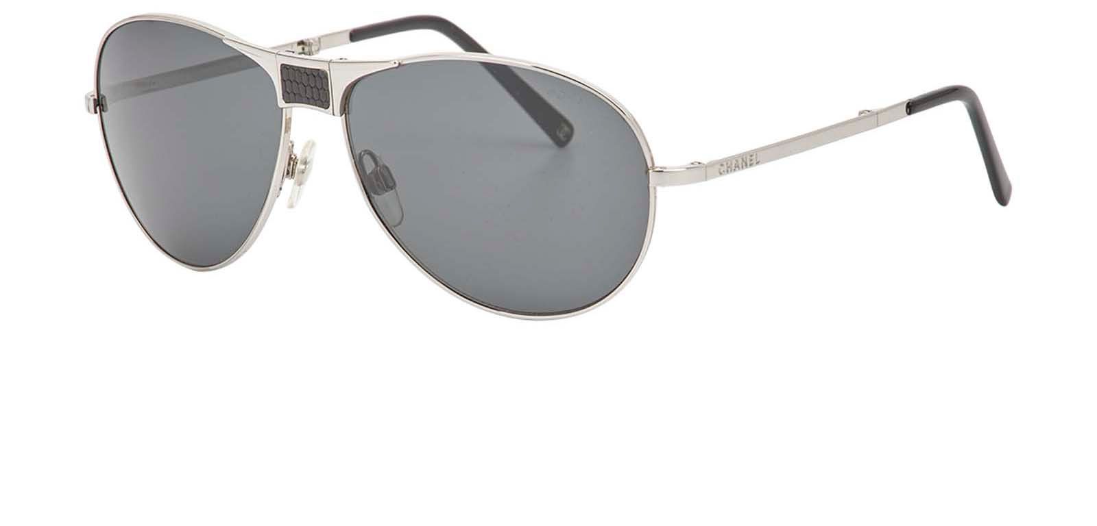 Chanel 4139-Q Foldable Aviator Sunglasses