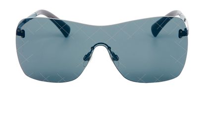 Chanel Shield Runnway Sunglasses, £190, Accessories, Black, Front view