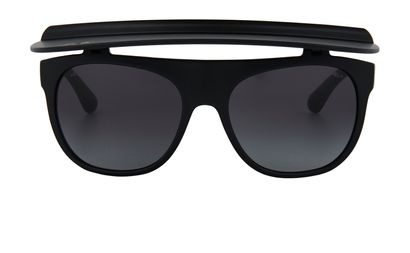 Chanel CC Visor Sunglasses, &pound;275, Accessories, Black, Front view