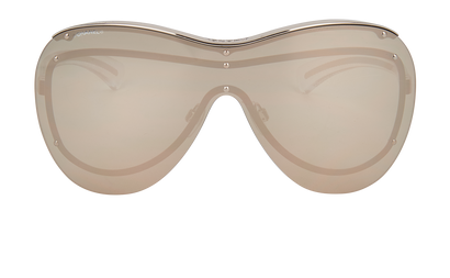 Chanel Mirrored Shield Sunglasses, front view