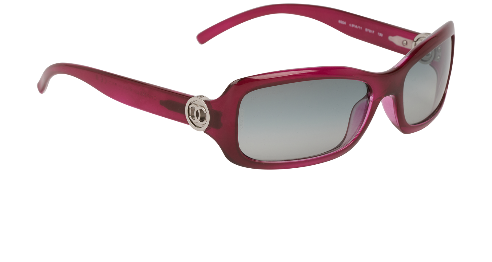 Chanel 6024 Rectangular Sunglasses, &pound;180, Accessories, Red, Side view