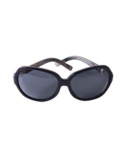 Chanel Pearl 5141 Oval Sunglasses, Tortoiseshell Plastic Frame, Blue Lens,