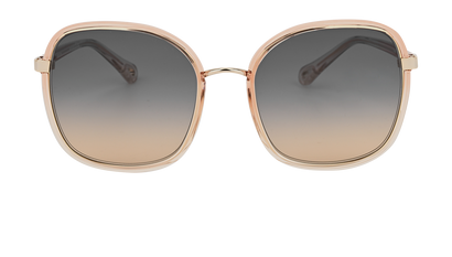 Chloe CH0031S Square Sunglasses, £140, Accessories, Rose Gold, Front view