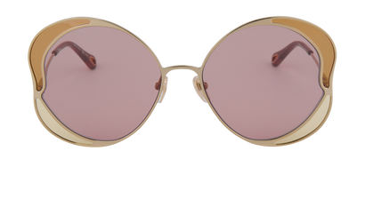 Chloé CH0024S Gemma Sunglasses, &pound;120, Accessories, Pink, Front view