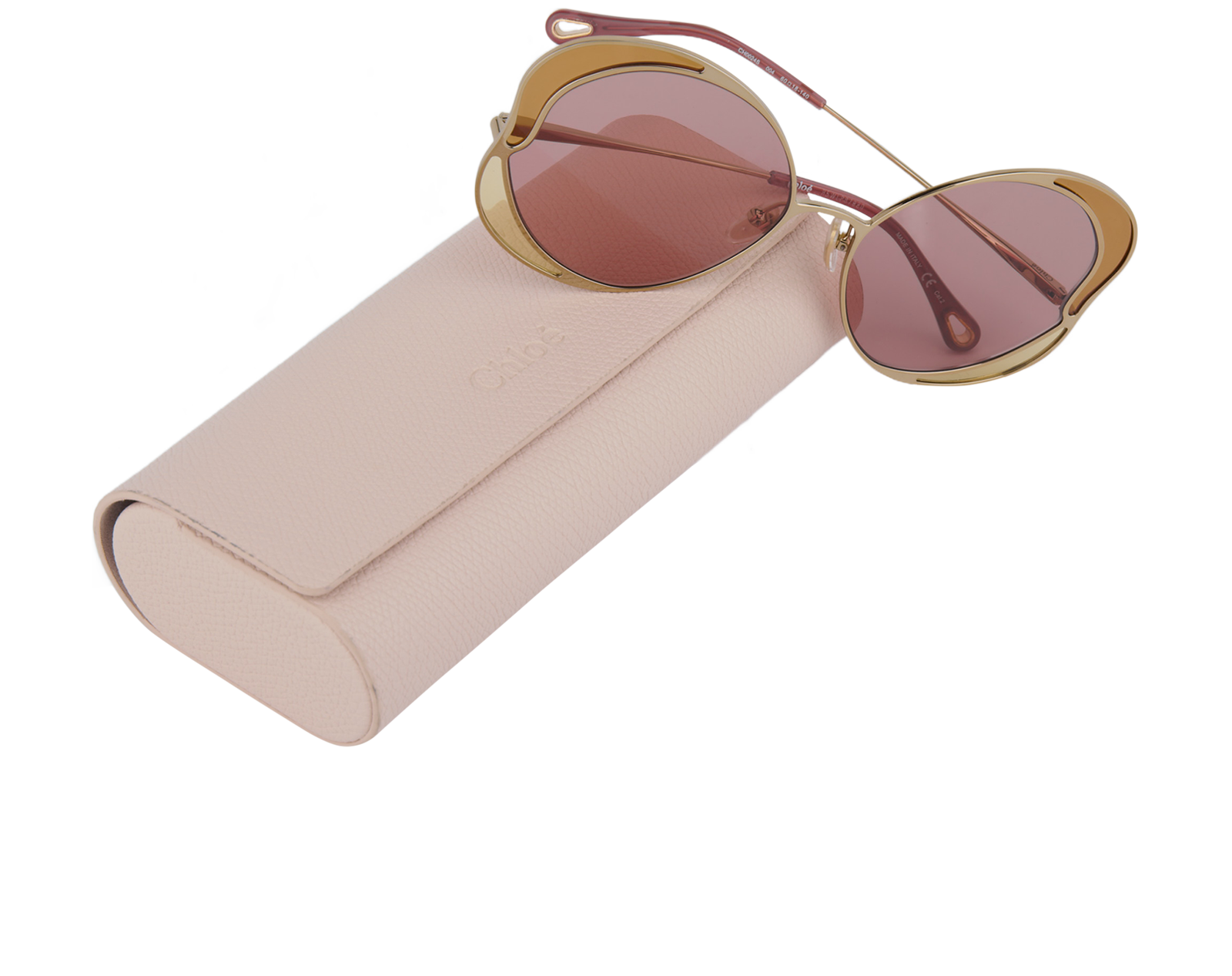 Chloé CH0024S Gemma Sunglasses, &pound;120, Accessories, Pink, Other view