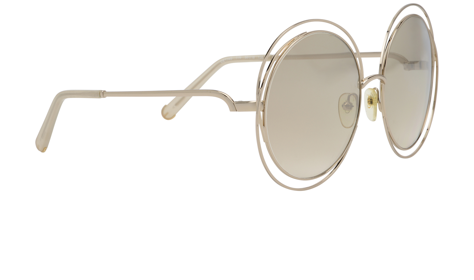 Chloe CE114S Round Sunglasses, &pound;120, Accessories, Gold, Side view