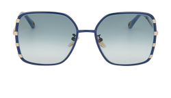 Chloe CH0143S Square Sunglasses, Metal, Blue, 3*