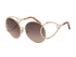 Chloe CE124S Round Sunglasses, &pound;160, Accessories, Gold, Bottom view