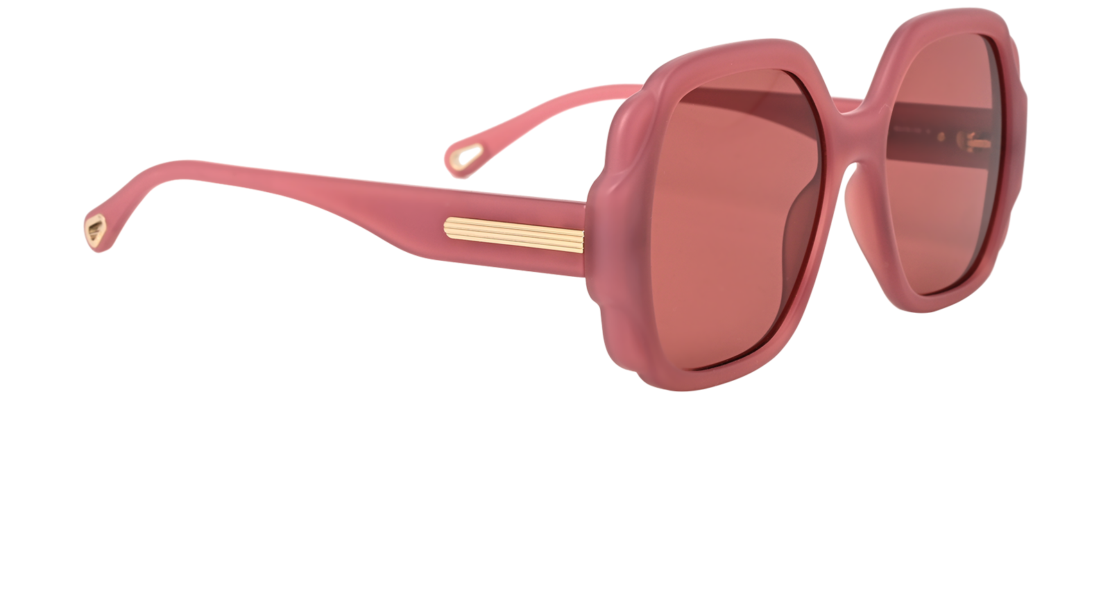 Chloe CH0121S Square Sunglasses, &pound;90, Accessories, Pink, Side view
