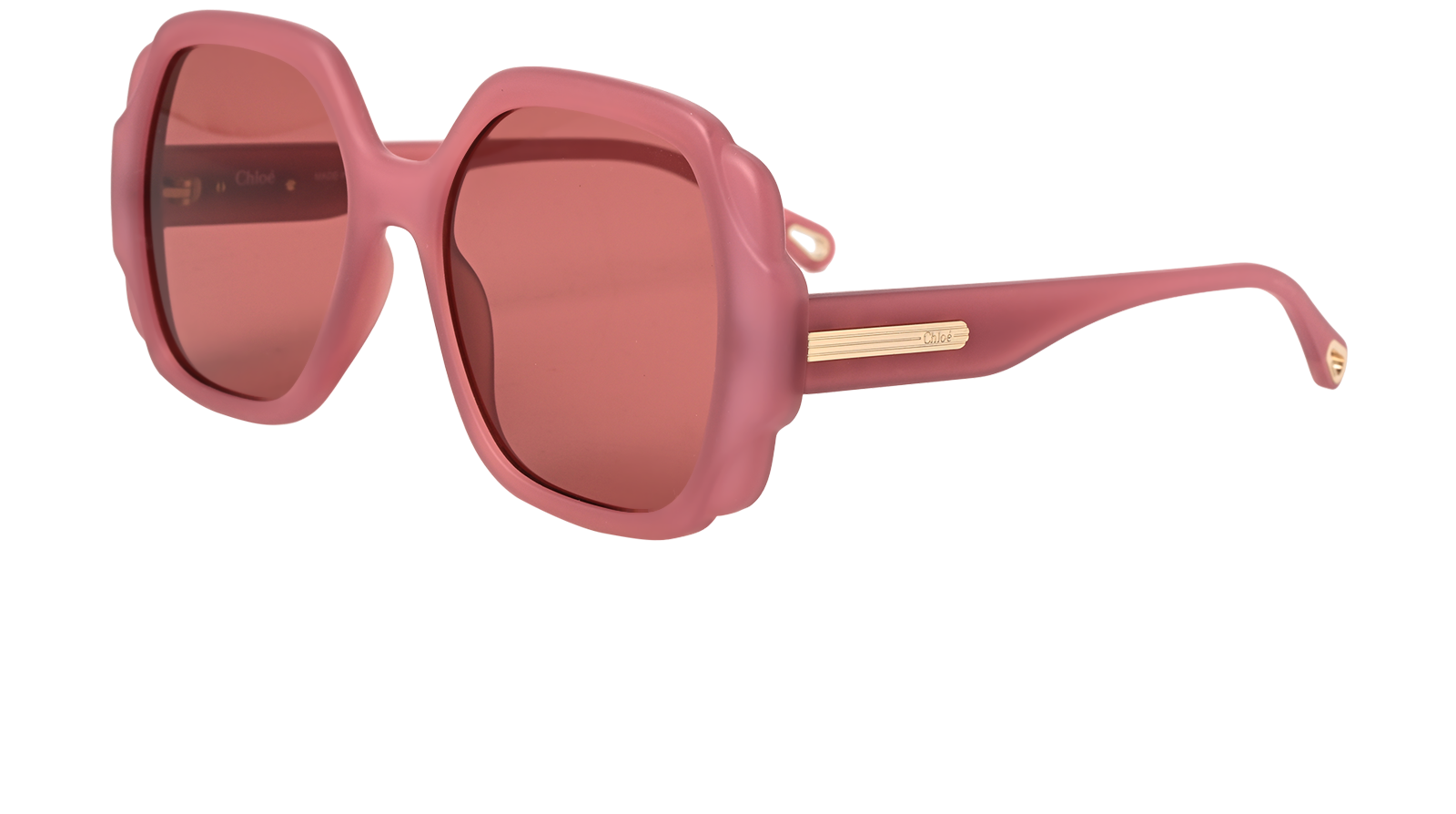 Chloe CH0121S Square Sunglasses, &pound;90, Accessories, Pink, Bottom view