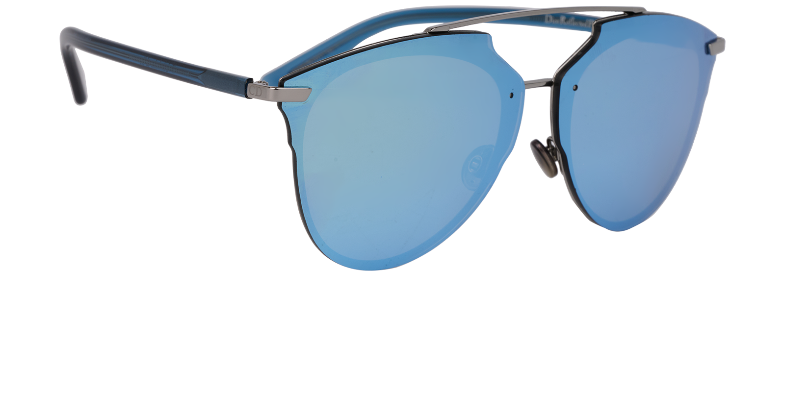 Christian Dior DiorReflectedP Aviator Sunglasses, &pound;150, Accessories, Blue, Side view