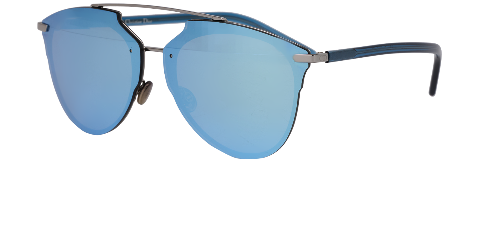 Christian Dior DiorReflectedP Aviator Sunglasses, &pound;150, Accessories, Blue, Bottom view