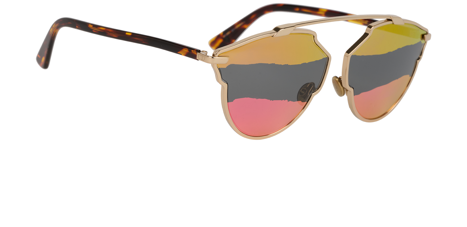 Christian Dior DiorSoReal A Sunglasses, &pound;130, Accessories, Gold, Side view