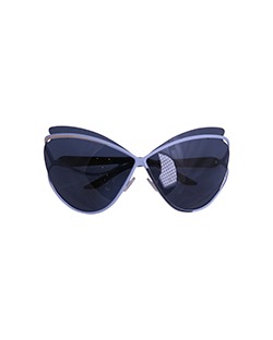Dior Audacieuse 1 Sunglasses, Blue Butterfly Frame, Blue Lens, with Box