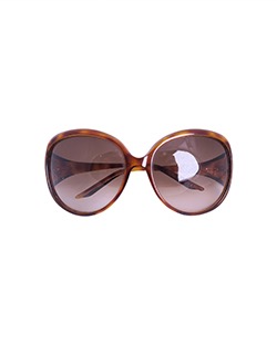 Diorcocotte Sunglasses, Brown Oversized Frames, Black Lens, Case