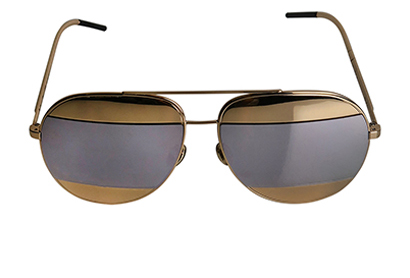 Dior Split 1 Sunglasses. Metal, front view